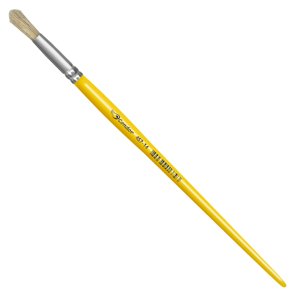 Pincel Condor 457 Redondo Pelo Natural Cabo Longo