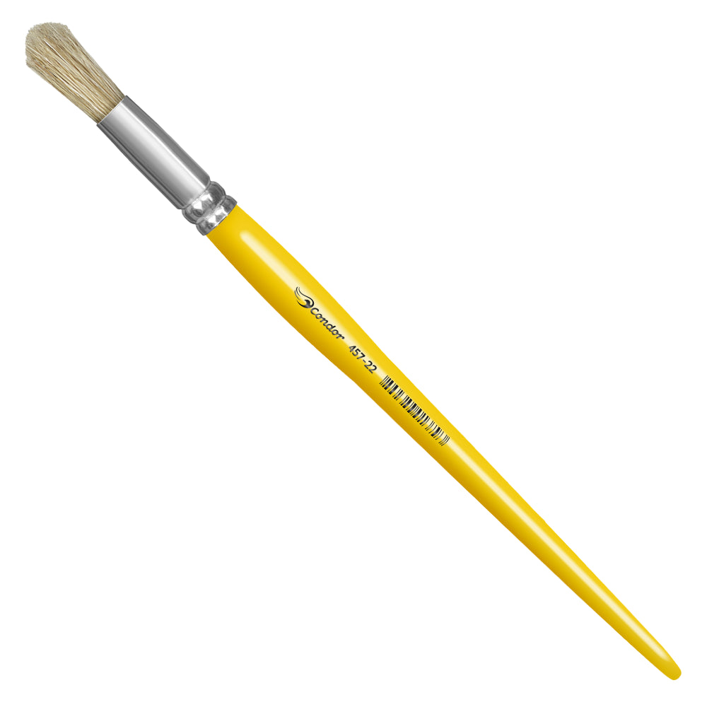Pincel Condor 457 Redondo Pelo Natural Cabo Longo