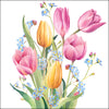 Guardanapo para Decoupage Ambiente 33x33cm com 2 Unidades - Buquê de Tulipas