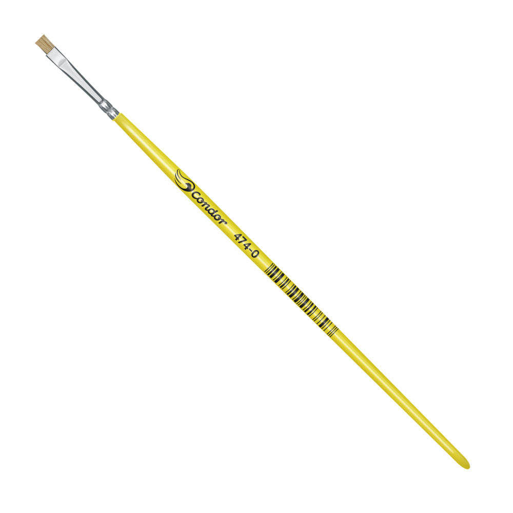 Pincel Condor 474 Chato Pelo Naturais Cabo Curto