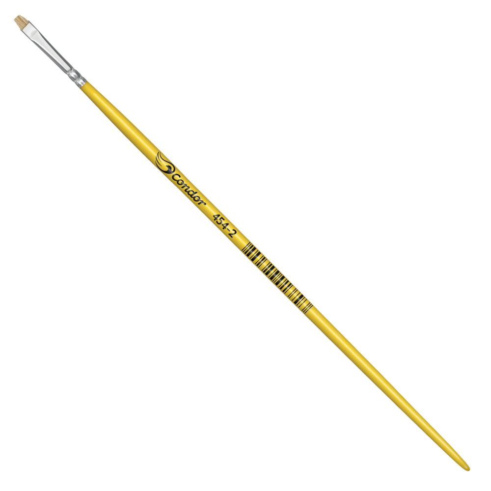 Pincel Condor 454 Chato Curto Lixado Pelo Natural