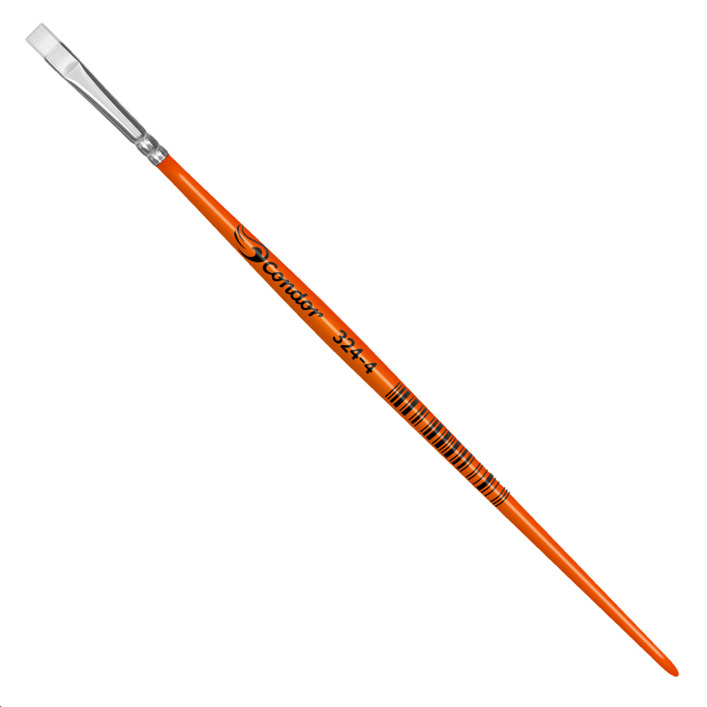 Pincel Condor 324 Chato Sintético Cabo Curto