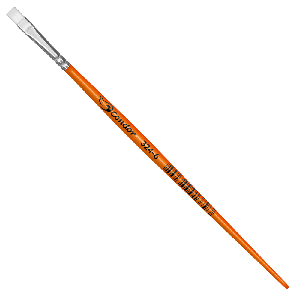 Pincel Condor 324 Chato Sintético Cabo Curto