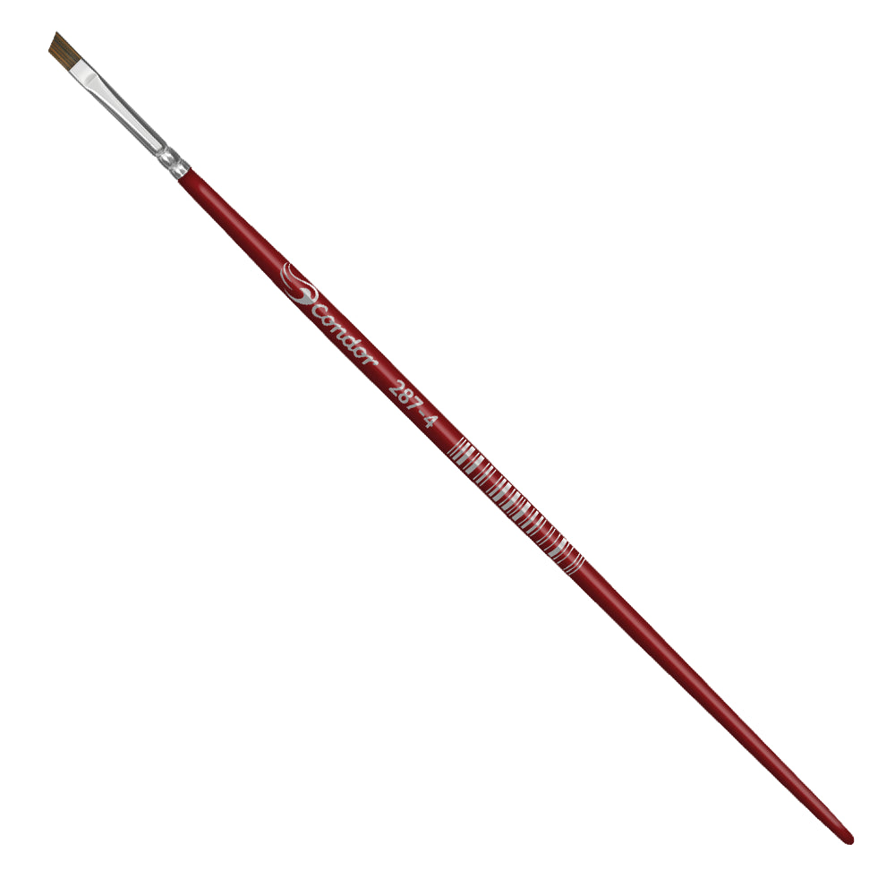Pincel Condor 287 Chanfrado Sintético Cabo Longo