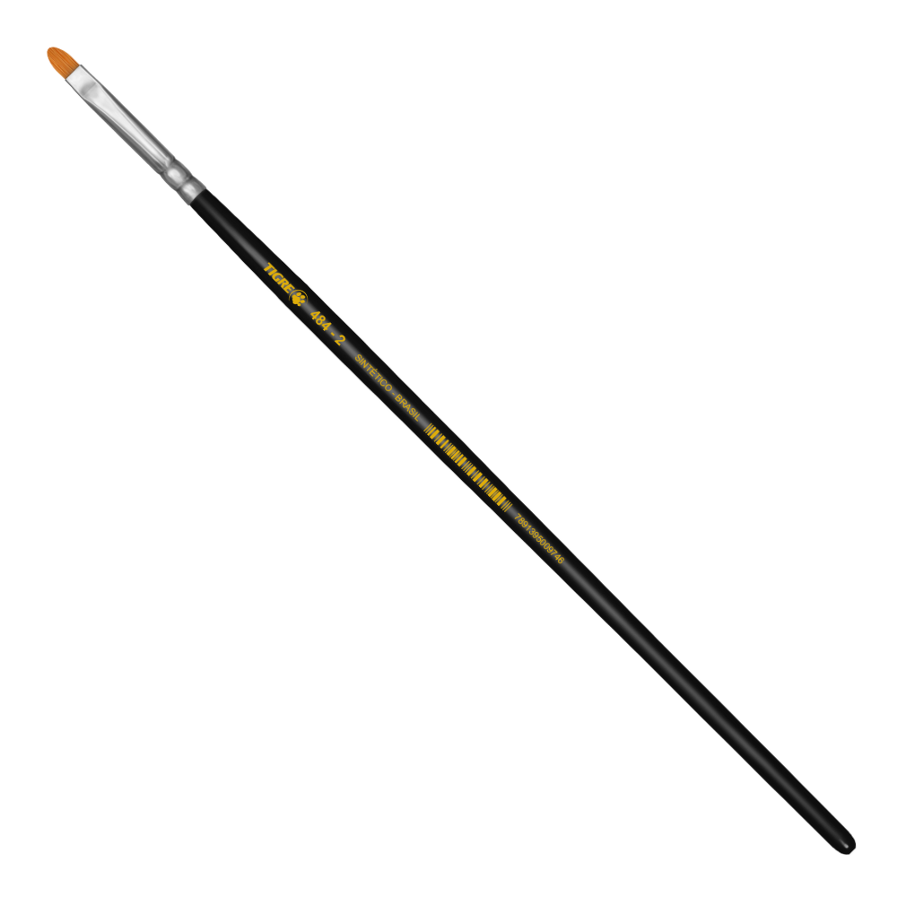 Pincel Chato Tigre 484 Sintético