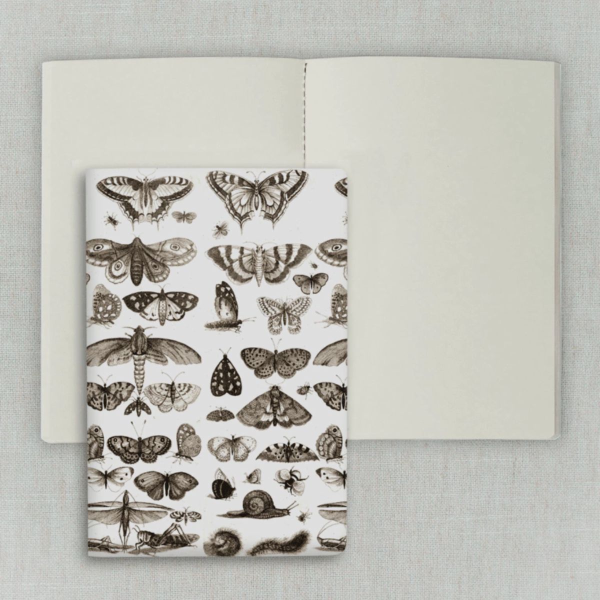 Caderno Journal Folk Books 13,5x9 sem Pauta Insetos 