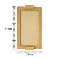 Bandeja 2 Azulejos com Alça Madeira Mdf Cru 37x21x1cm