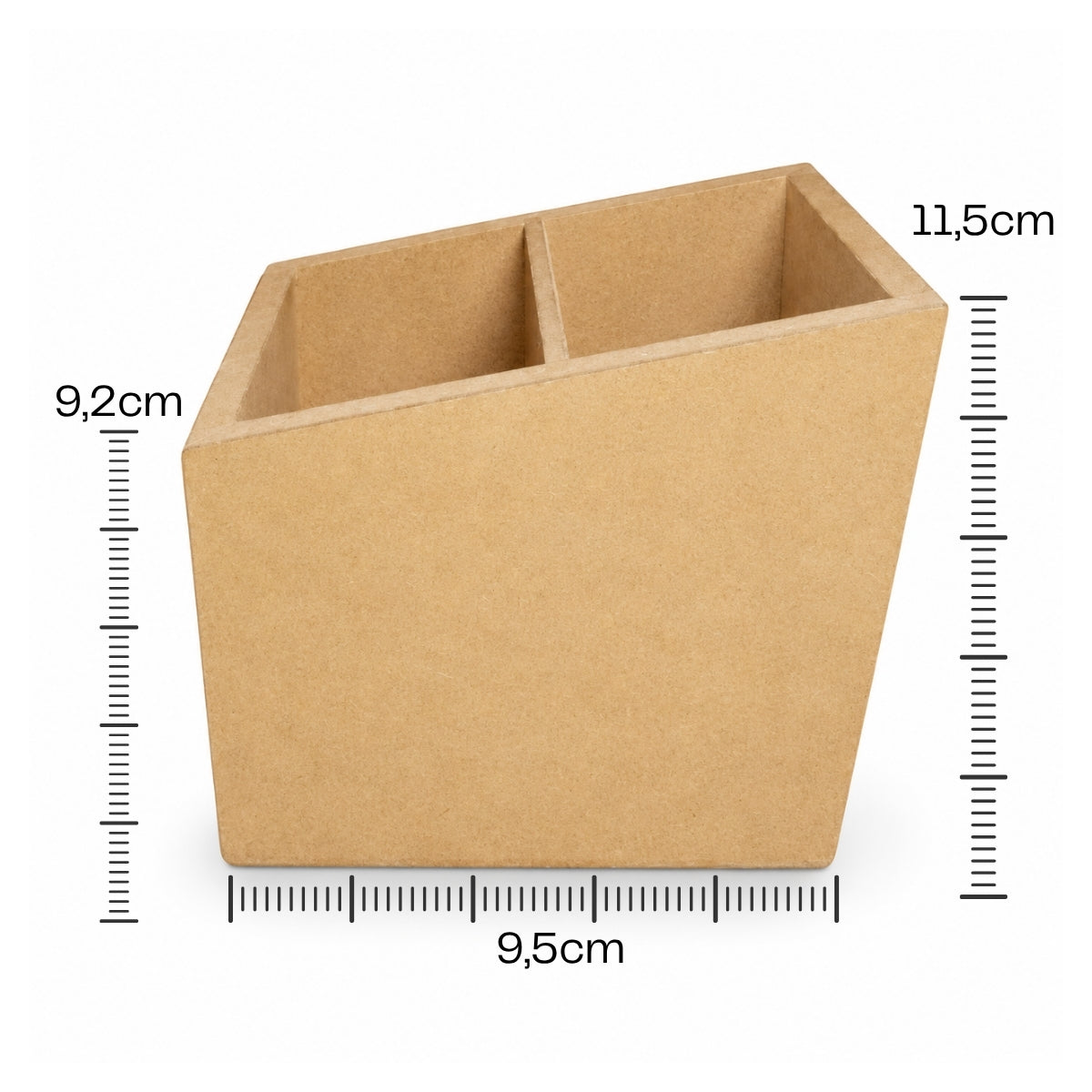 Porta Controle 2 Lugares Mdf Cru 11,5x9,2x9,5cm
