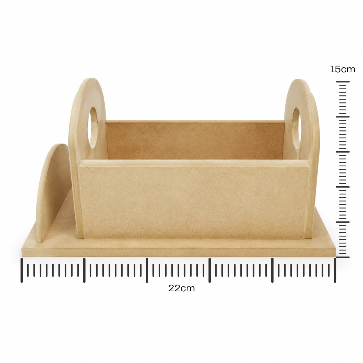 Porta Tempero e Guardanapo Mdf Cru 25x15,5cm 6mm