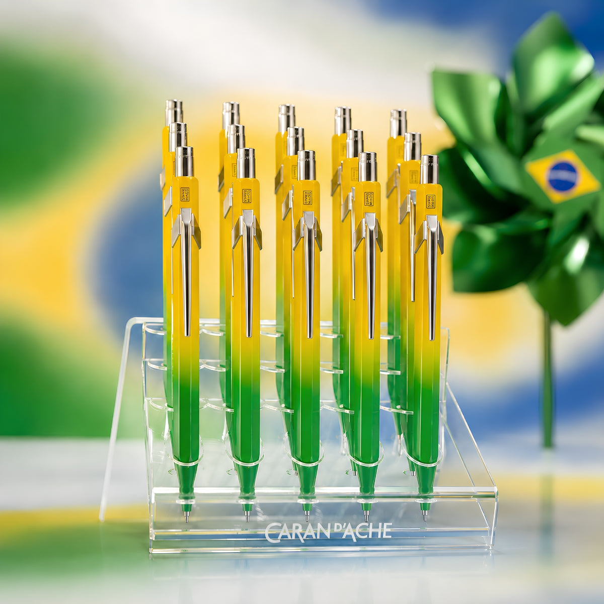 Lapiseira 0.7mm 844 Edição Limitada Brasil Verde e Amarela - Caran d'Ache