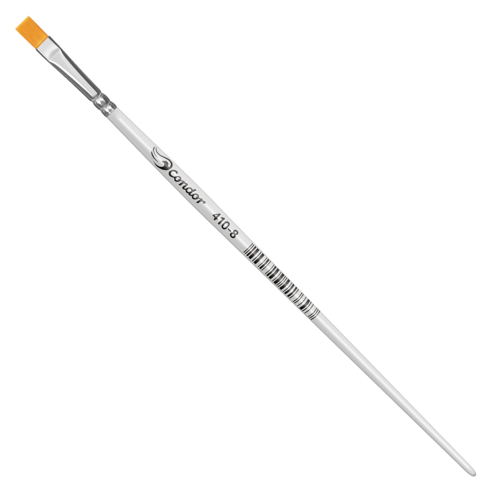 Pincel Condor 410 Chato Sintético Cabo Longo