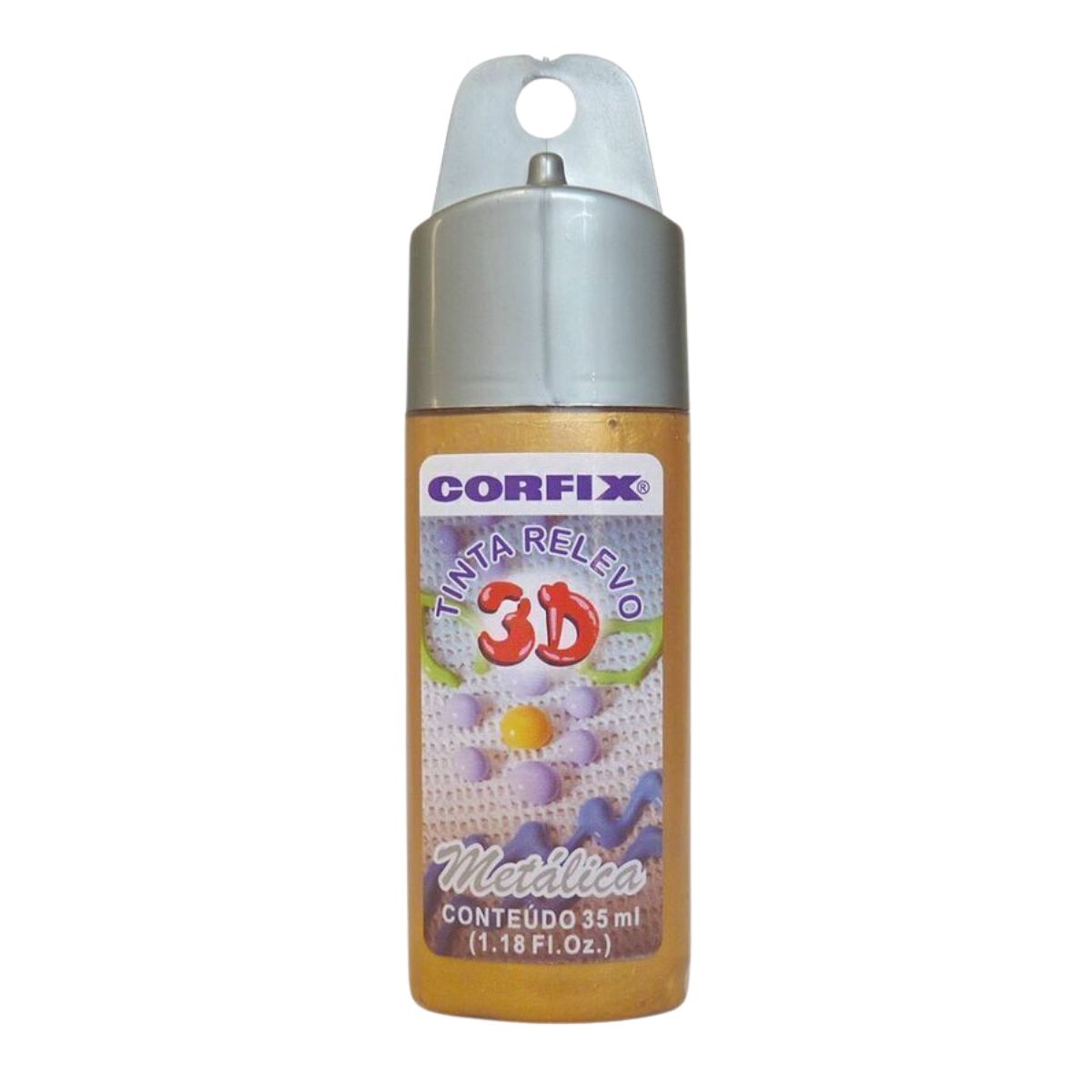 Tinta Relevo 3D Corfix Metalica 35ml - 14500