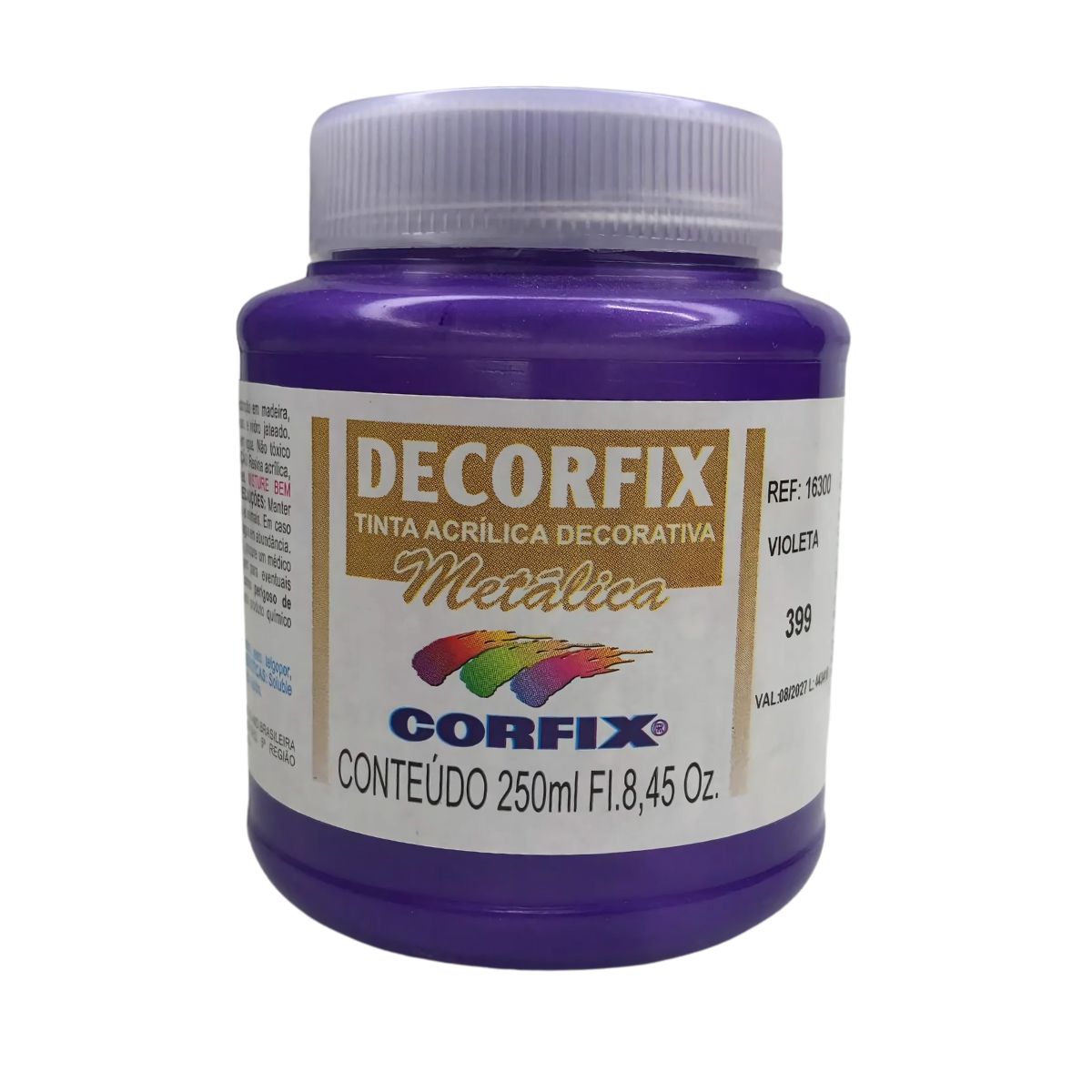 Tinta Acrílica Decorfix Corfix Metálica 250ml - 16300