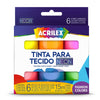 Estojo Tinta para Tecido Acrilex Art Teen Neon 15ml com 6 Cores