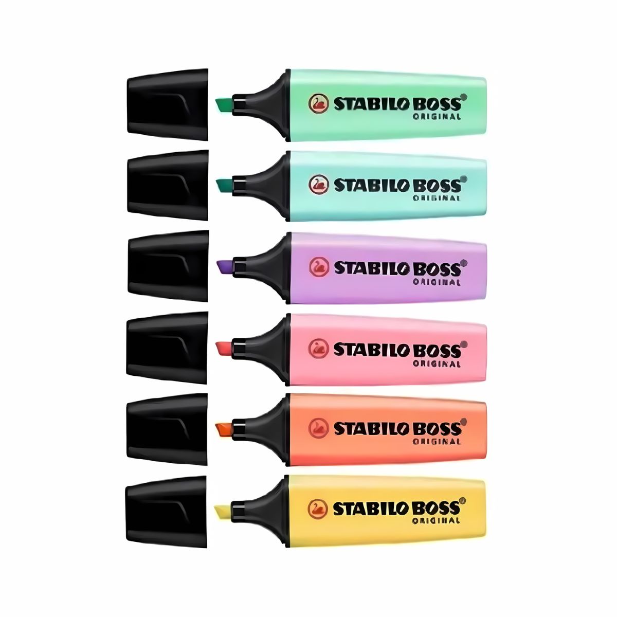 Estojo Marca Texto Boss Stabilo 5.0Mm com 06 Cores Pastel