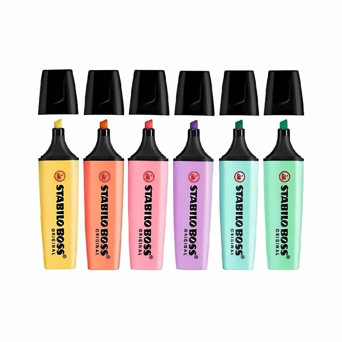 Estojo Marca Texto Boss Stabilo 5.0Mm com 06 Cores Pastel