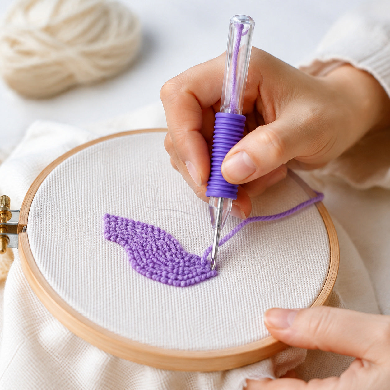 Agulha para Ponto Russo Nº 15 para Punch Needle Bordado e Artesanato - Círculo