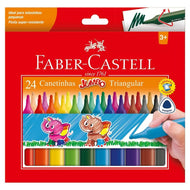 Canetas Hidrográficas Jumbo Triangulares 24 Cores - Faber-castell 15.0224J