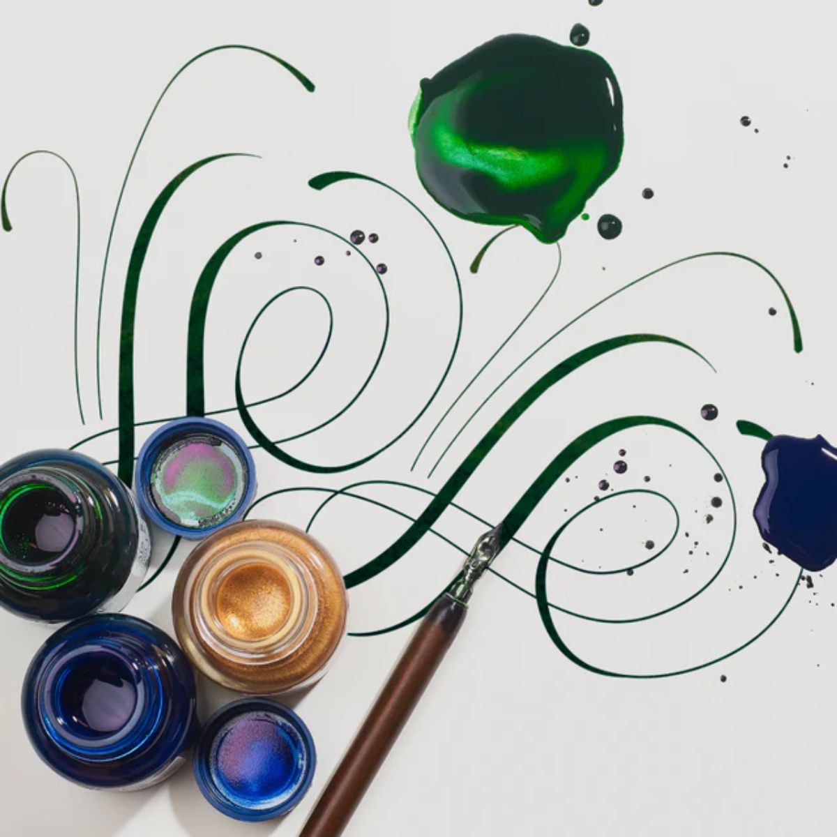Estojo de Tinta para Caligrafia Winsor & Newton 30ml  com 6 Cores