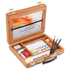 Estojo Madeira Tinta Aquarela Pastilha Profissional Winsor & Newton com 21 Peças