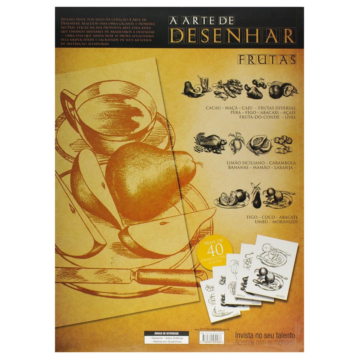 Livro a Arte de Desenhar - Frutas - Renato Silva - Criativo