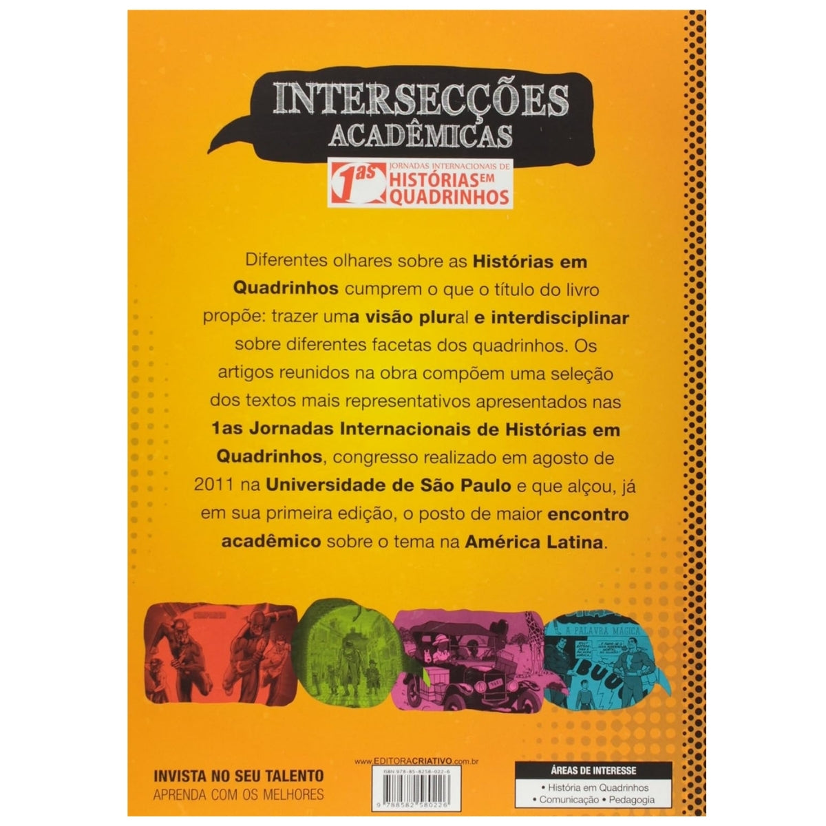 Livro Interseções Acadêmicas - Histórias em Quadrinhos 78 - Criativo