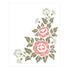 Stencil Cantoneira Flores 20x25cm para Pintura Decorativa e Artesanato 2582 - Opa