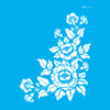 Stencil Cantoneira Flores 20x25cm para Pintura Decorativa e Artesanato 2582 - Opa