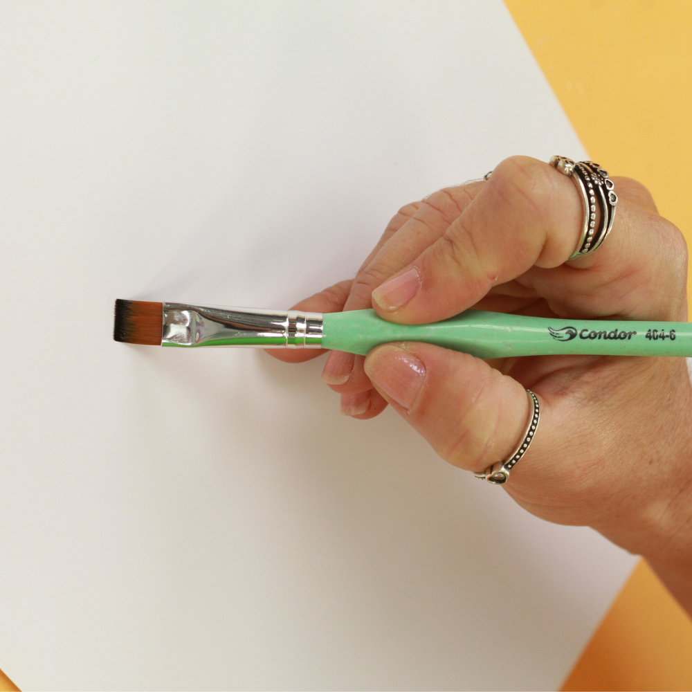 Kit Pincéis Ergonômicos Condor 404 Chatos 3 Unidadades