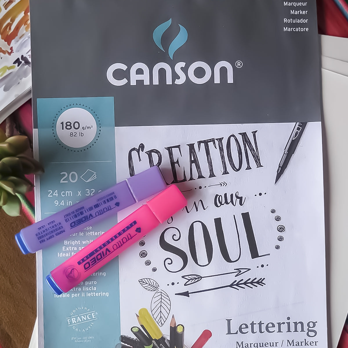 Bloco Papel Canson Bl Marker Lettering 180g 24cm x 32cm 20 Folhas - 9921