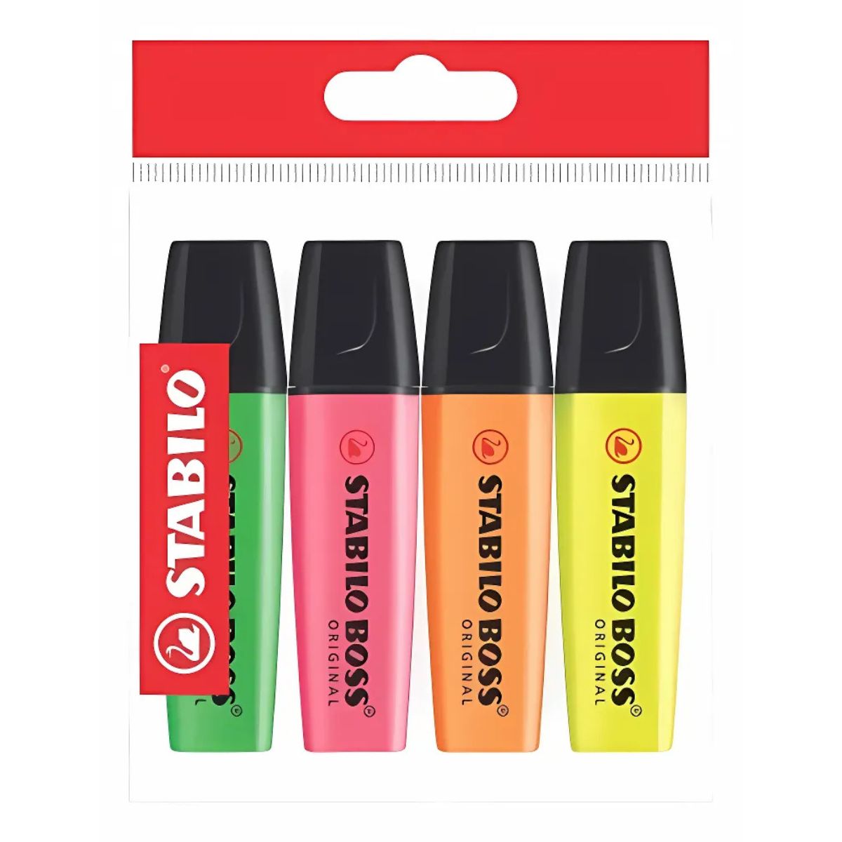 Estojo Marca Texto Boss Stabilo 5.0Mm com 04 Cores Neon