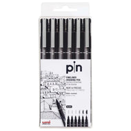 Estojo Caneta Tecnica Pin Fine Line com 6 Unidades