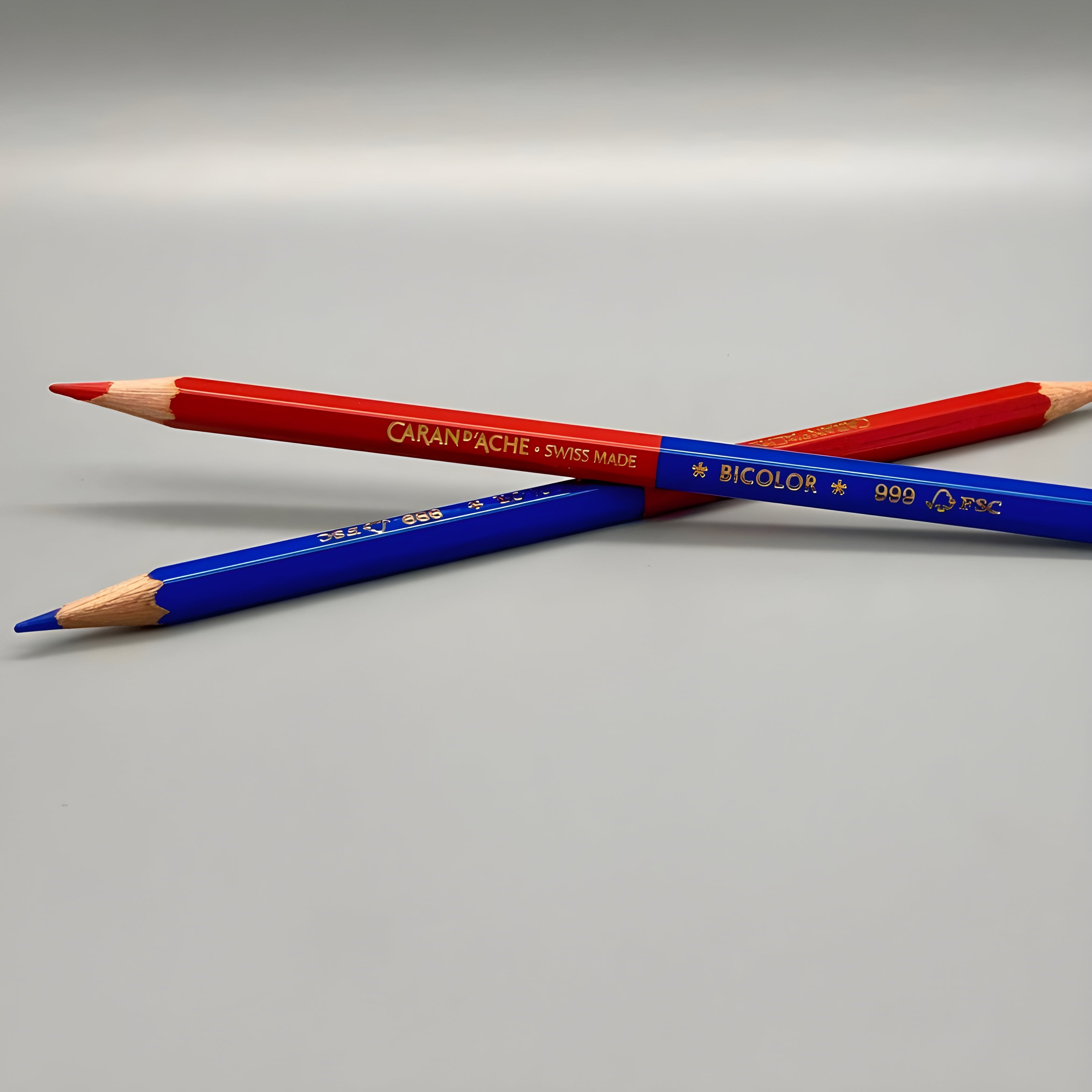 Estojo Lápis Caran D'ache Bicolor Prismalo com 4 Unidades