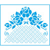 Stencil Médio Flores e Tela 17x21cm para Pintura Decorativa e Artesanato Stm-158 - Litoarte