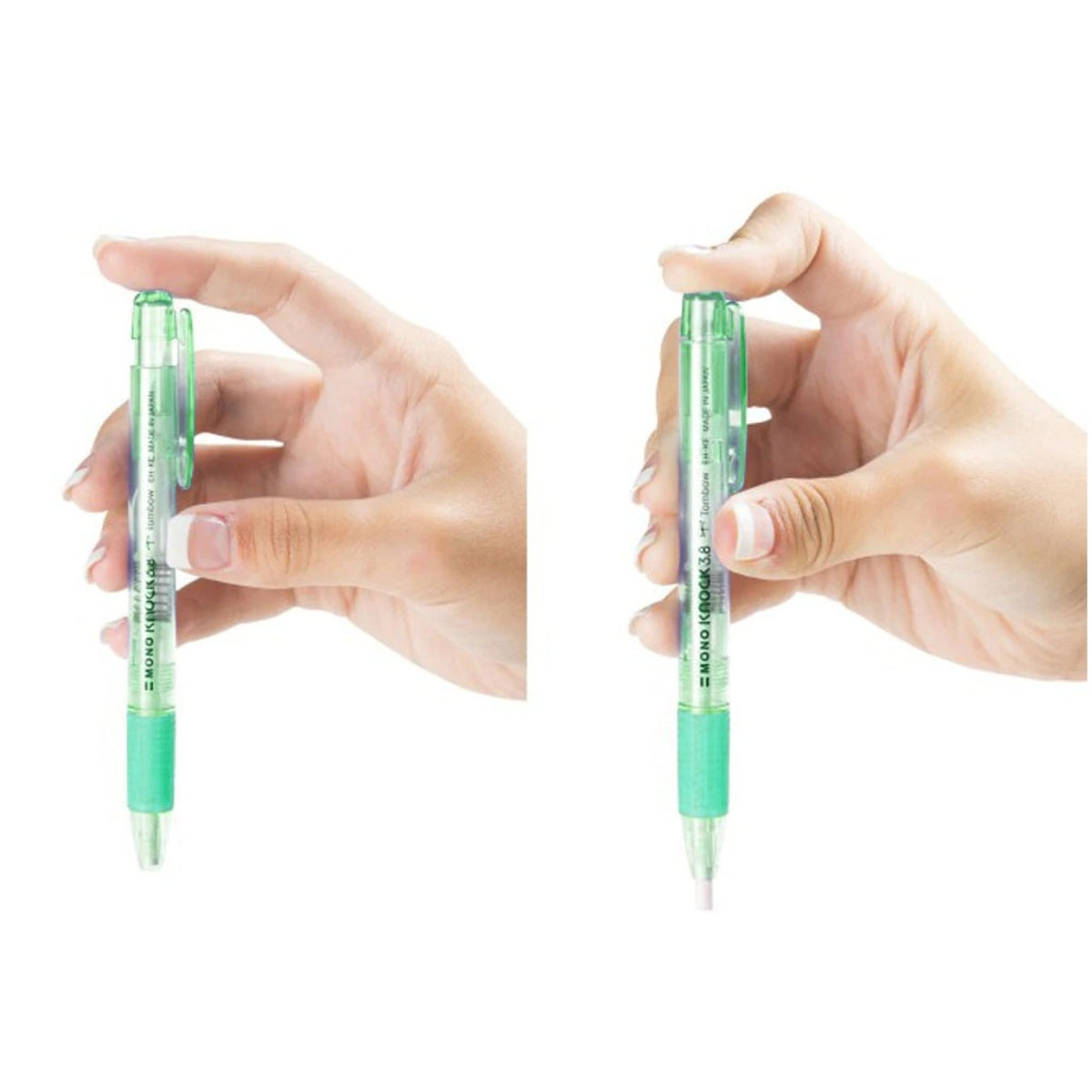 Caneta Borracha Tombow Mono Knock 3,8mm Verde 57338
