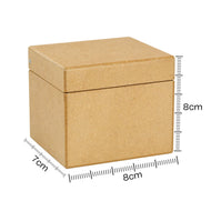 Caixa de Chá com 1 Cavidade de Madeira Mdf Cru 8x8x7cm