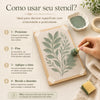 Stencil Estreito Arabesco Floral Ix 8x28cm para Pintura Decorativa e Artesanato Ste-360 - Litoarte
