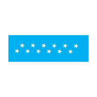 Stencil Opa 10x30cm - Estrelas Grandes - 0020