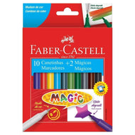 Estojo Canetinhas Magic 10 Cores + 2 Canetas Mágicas - Faber-castell 15.0112Mzf
