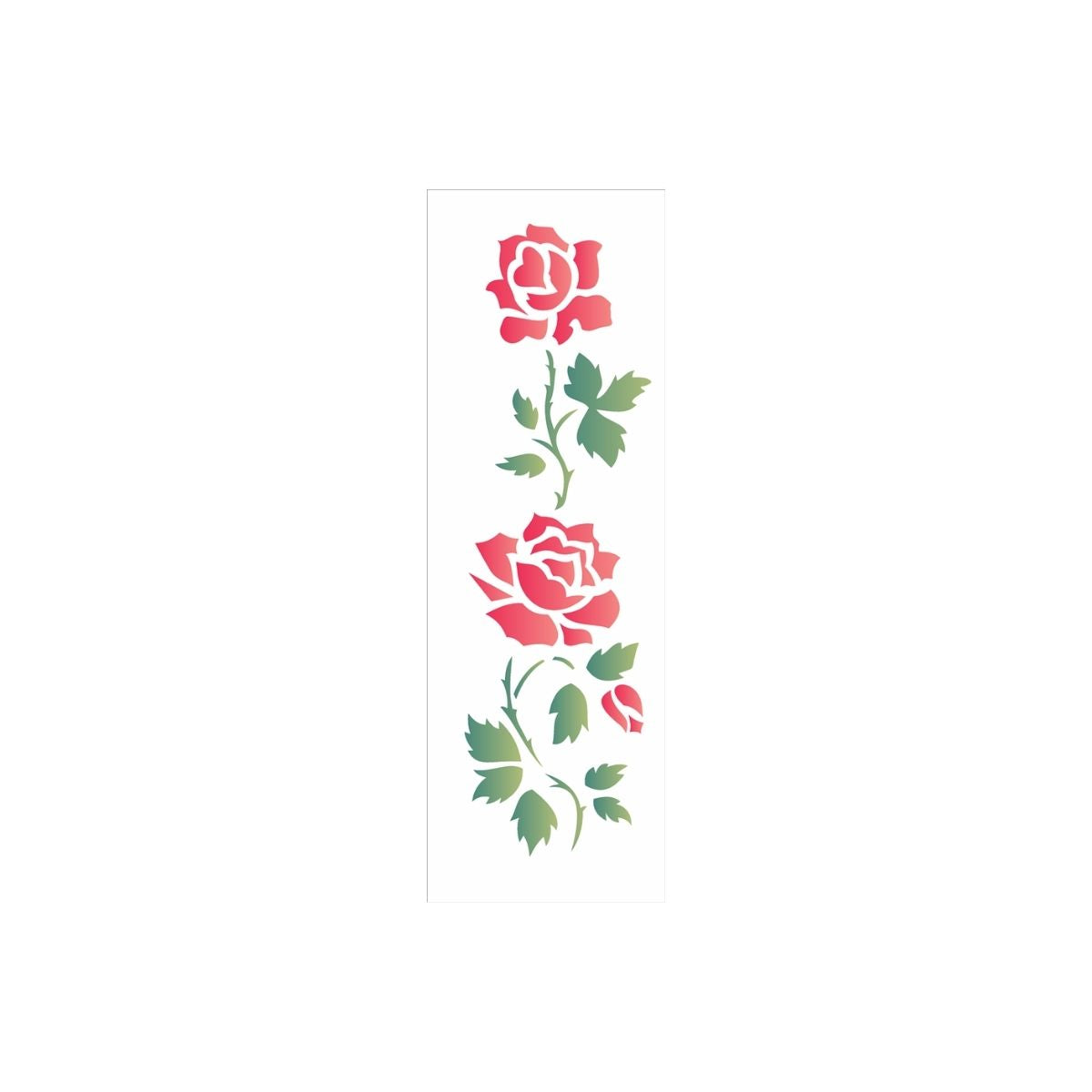 Stencil Opa 10x30cm - Flores Rosas Ii - 1036
