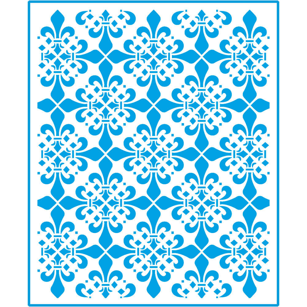 Stencil By Lili Negrão Estampa Flor de Lis 17x21cm para Pintura Decorativa e Artesanato Stm1-035 - Litoarte