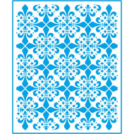 Stencil By Lili Negrão Estampa Flor de Lis 17x21cm para Pintura Decorativa e Artesanato Stm1-035 - Litoarte