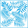 Stencil - Estampa de Folhas Tropicais 20x20cm para Pintura Decorativa e Artesanato Stxx-065 - Litoarte