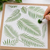 Stencil - Estampa de Folhas Tropicais 20x20cm para Pintura Decorativa e Artesanato Stxx-065 - Litoarte