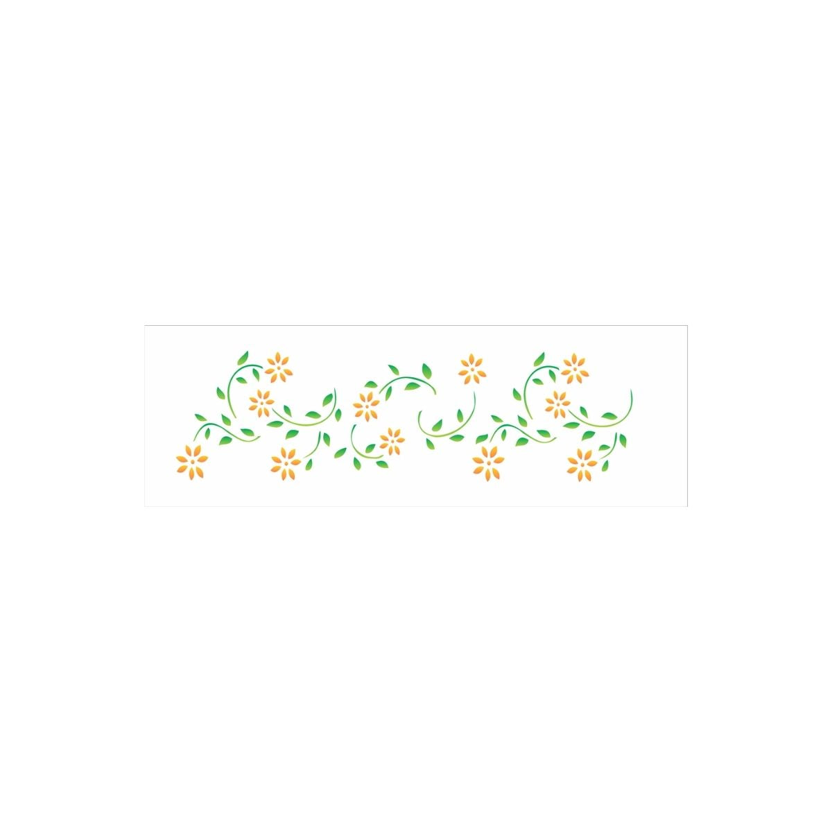 Stencil Opa 10x30cm - Flores Margaridas Ii - 0341