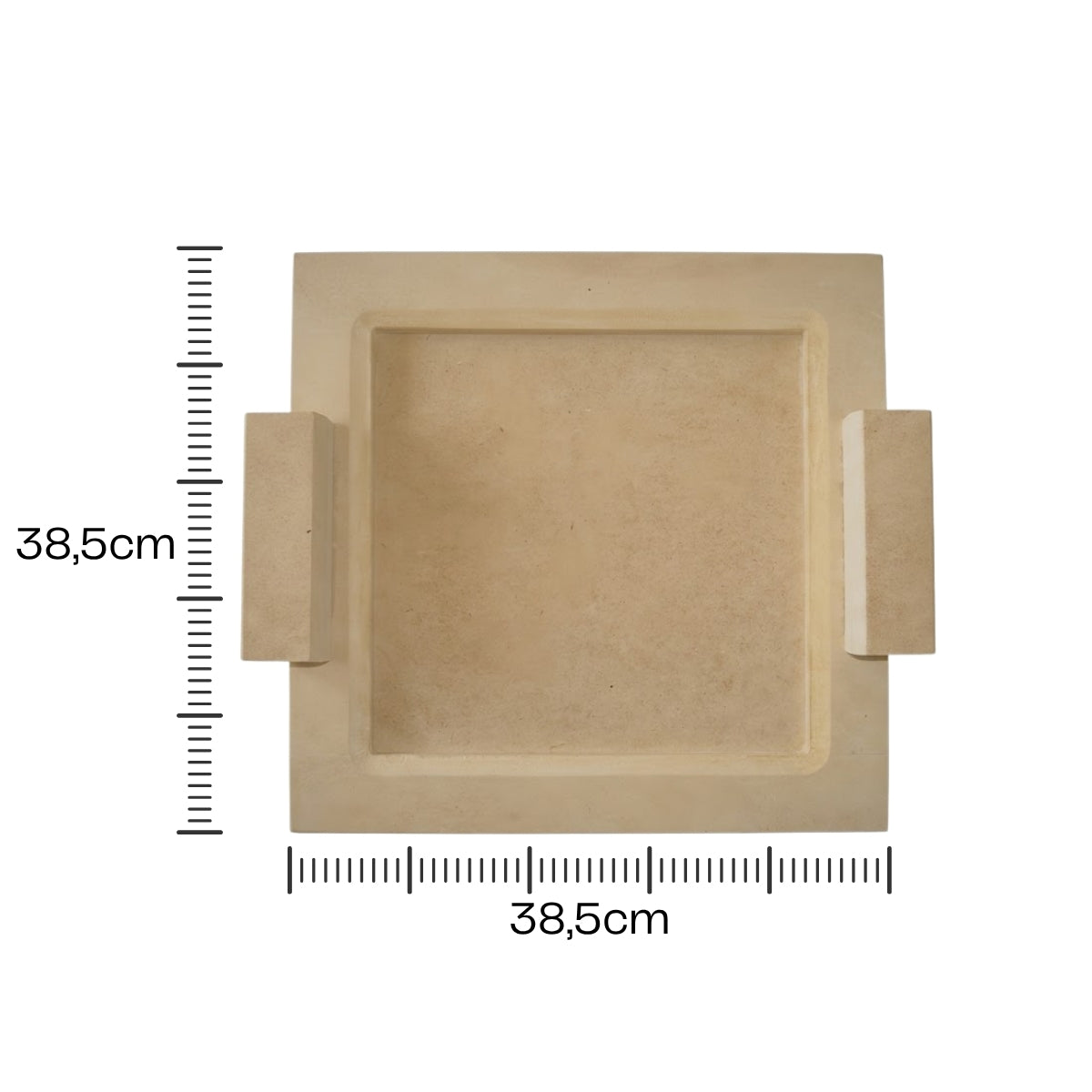 Bandeja 4 Azulejos com Alça Mdf Cru 38,5x38,5x1,5cm