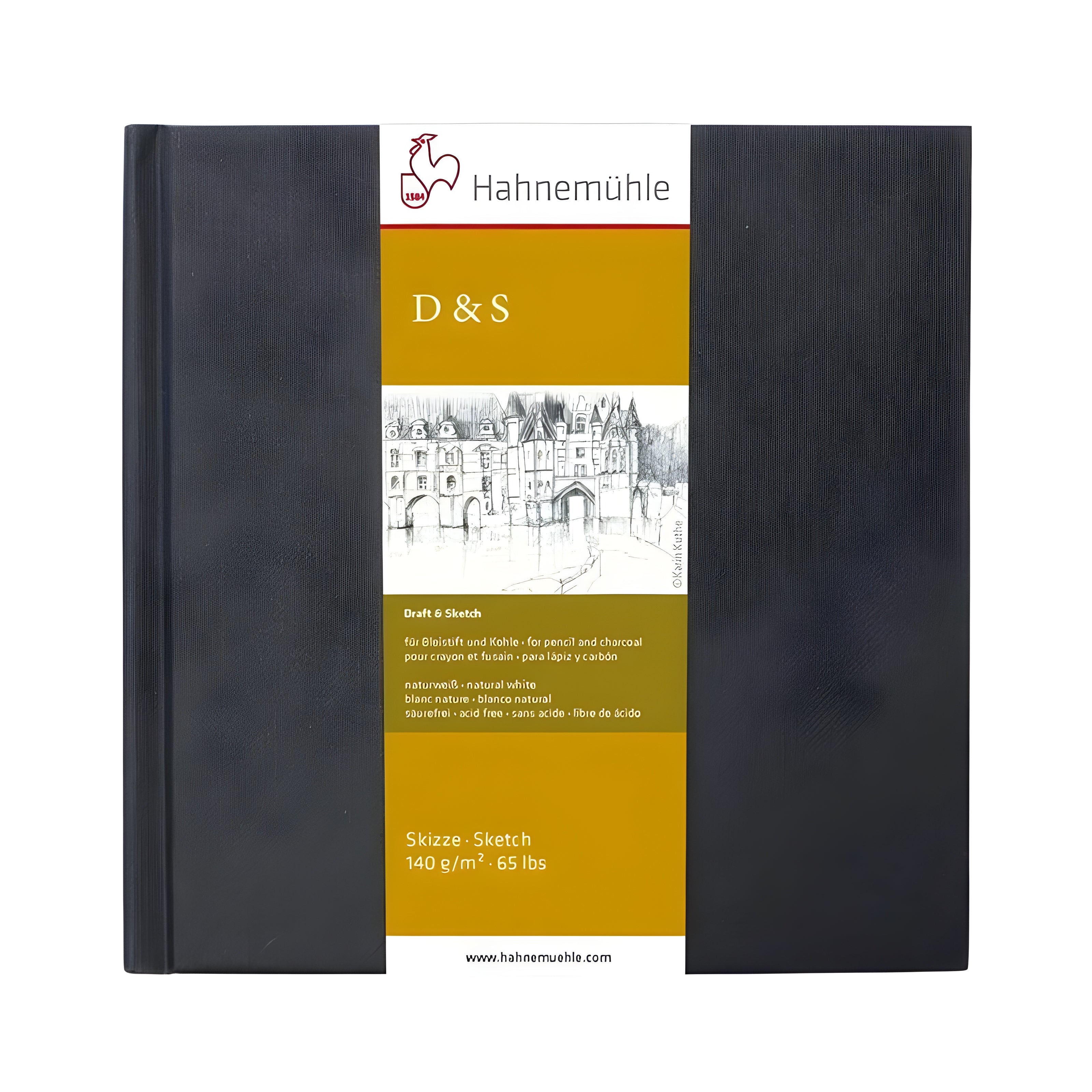 Bloco de Desenho Hahnemühle Sketch Book D&s 140g/m² Quadrado Preto Com 80 Folhas