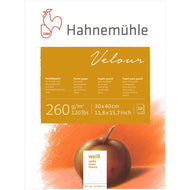 Bloco de Desenho Hahnemühle Pastel Velour White 260g/m² com 10 Folhas