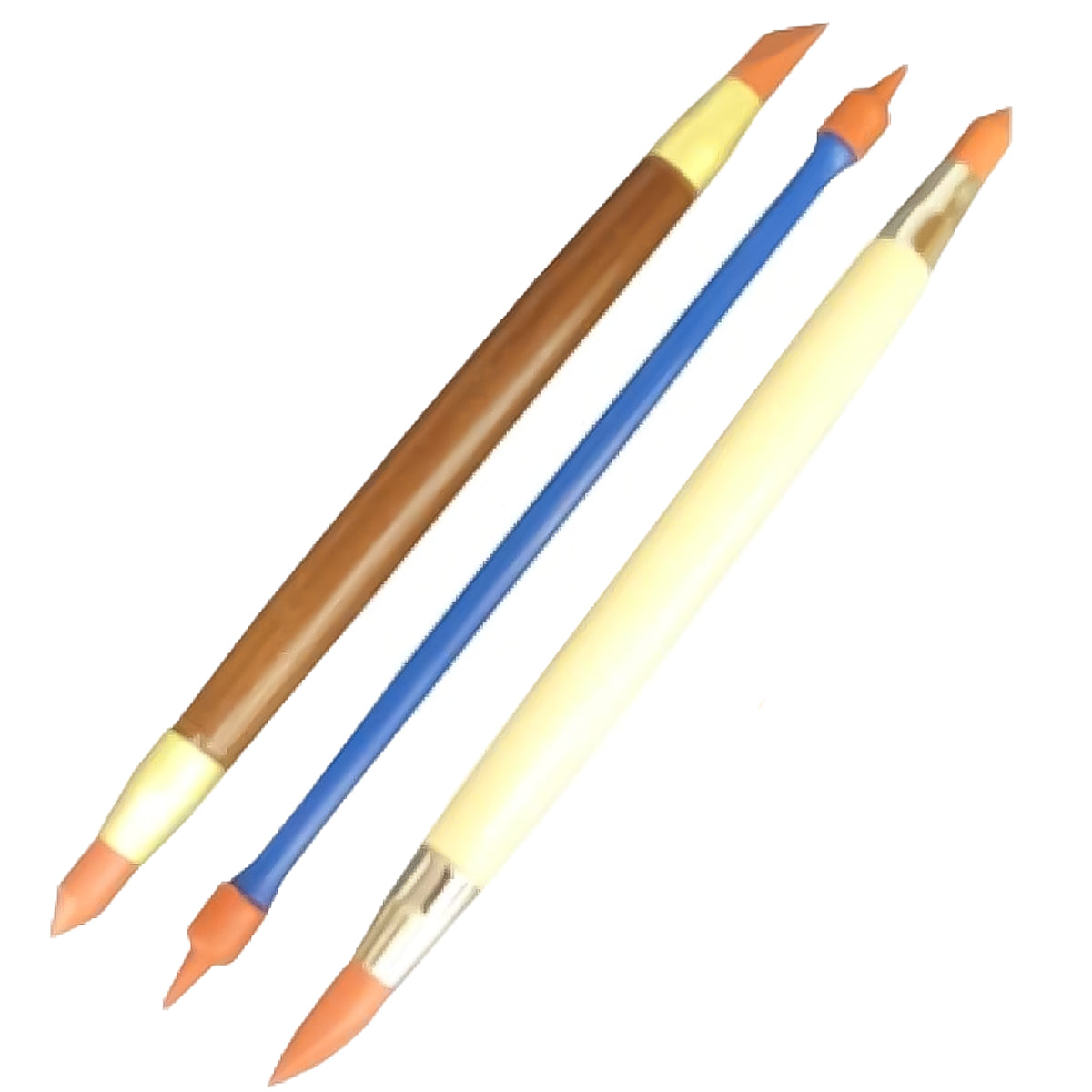Pincel Modelador de Borracha Sinoart com 3 Peças