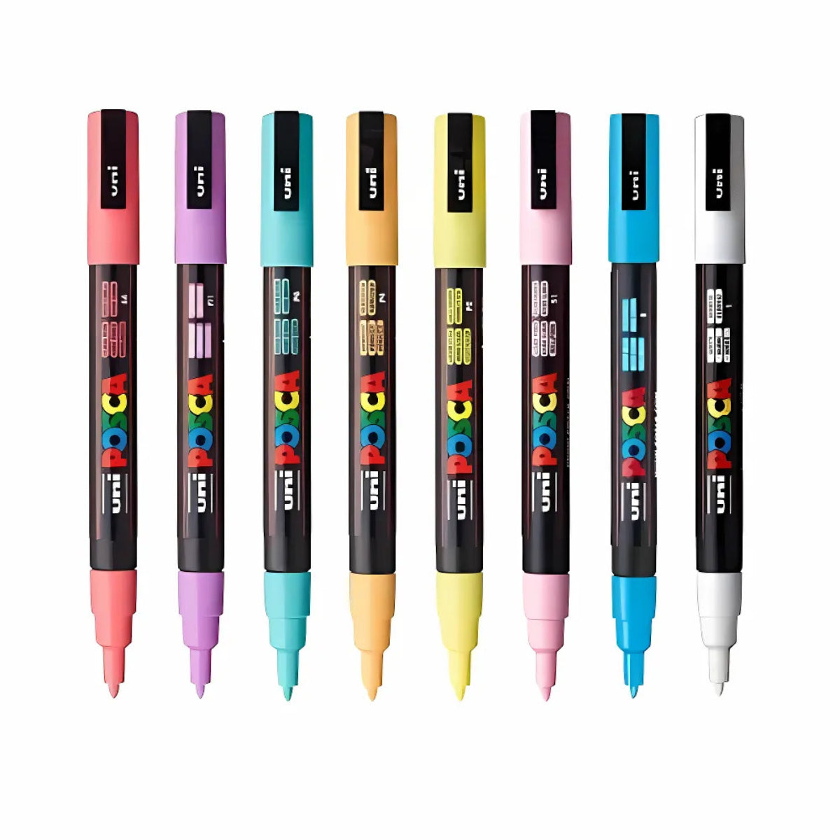 Estojo Caneta Posca Pc-3m Ponta Fina 1.3Mm com 8 Cores Soft